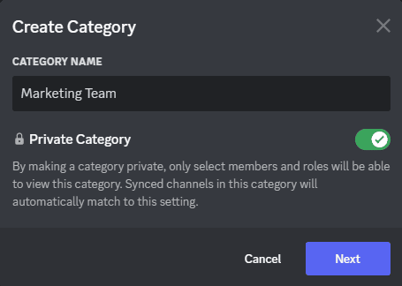 Create category