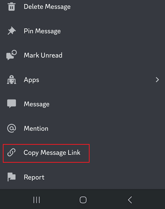 Copy Message Link Android